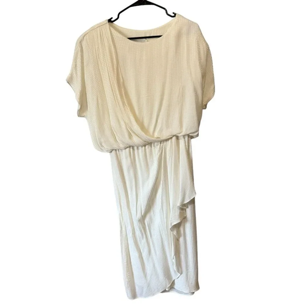 DVF Diane Von Furstenberg Vintage Cream White Faux Wrap Dress - Picture 2 of 7